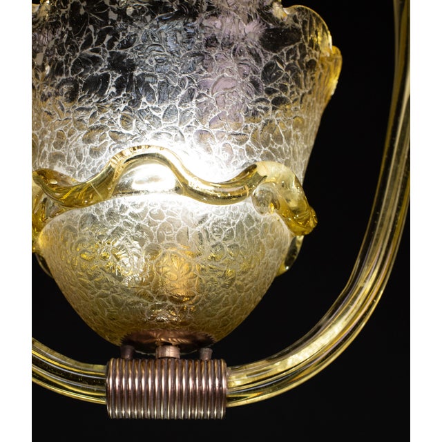 Art Deco Amber Art Deco Barovier E Toso Pendant, 1940 For Sale - Image 3 of 12