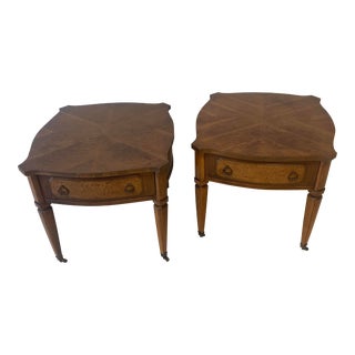 Early 20th Century Walnut End Tables - a Pair For Sale