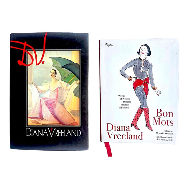 1st Editions of "d.v." and "Bon Mots: Words of Wisdom From the Empress of Fashion", by Diana Vreeland, Set of 2 For Sale