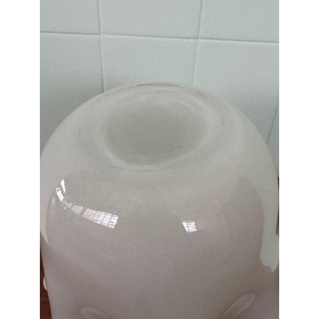 Italian Handkerchief Vase in Opaline White Murano Glass, 1970s For Sale - Image 13 of 16