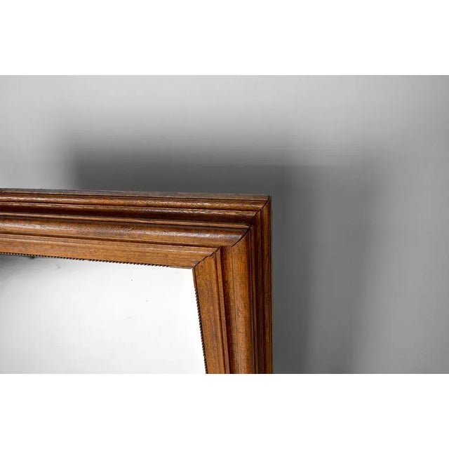 Wood Large Napoleon III Mirror in Molded Oak, France, 1860s For Sale - Image 7 of 14
