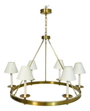 Vintage Chapman & Myers "Launceton" Brass Chandelier for Visual Comfort