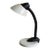 1980s White and Black Gooseneck Desk Lamp With Adjustable Arm For Sale