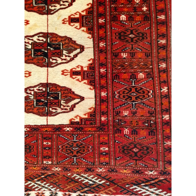 Vintage Turkmen Rug- 4' 3" X 5' 7" For Sale In Chicago - Image 6 of 10