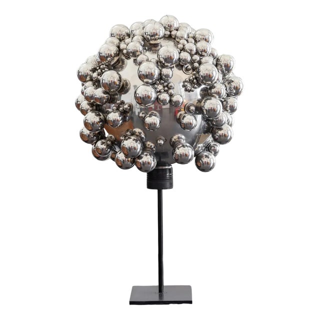 Italian Artist, Sculpture with Spheres of Various Sizes, 1970, Steel For Sale
