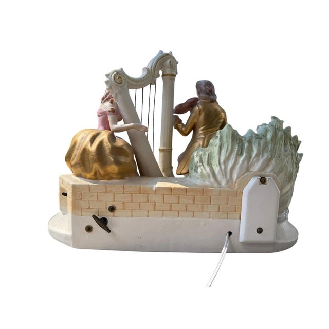Vintage Lenwile Ardalt Artware Japan Musical Figurine Lamp & Music Box #7857 For Sale In Portland, ME - Image 6 of 10