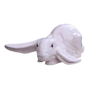 Vintage Terra Cotta Flop Eared Easter Rabbit After Bavent France