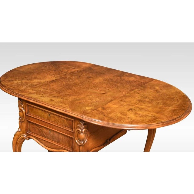 Figured Walnut Side Table, 1890s For Sale - Image 3 of 10
