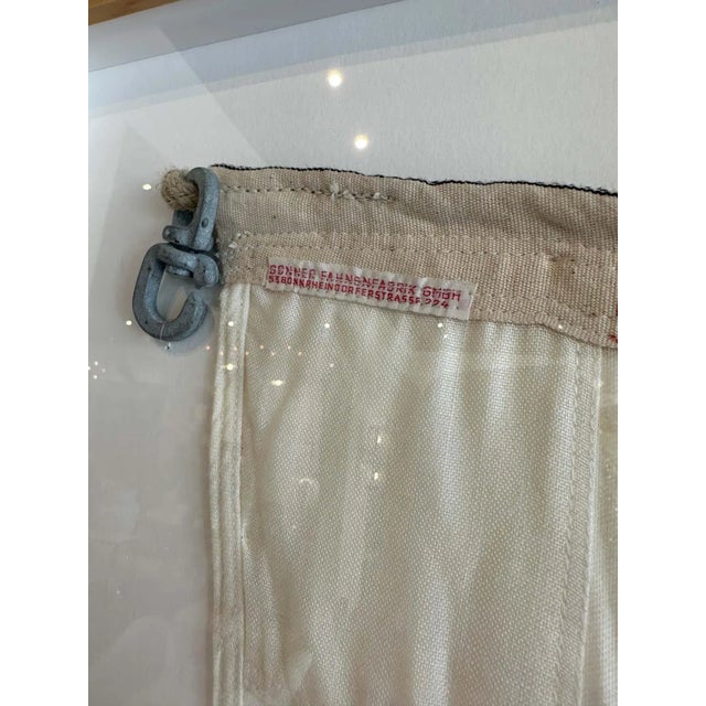 Authentic Nautical Signal Flag from 1940's Framed Professionally For Sale - Image 4 of 9