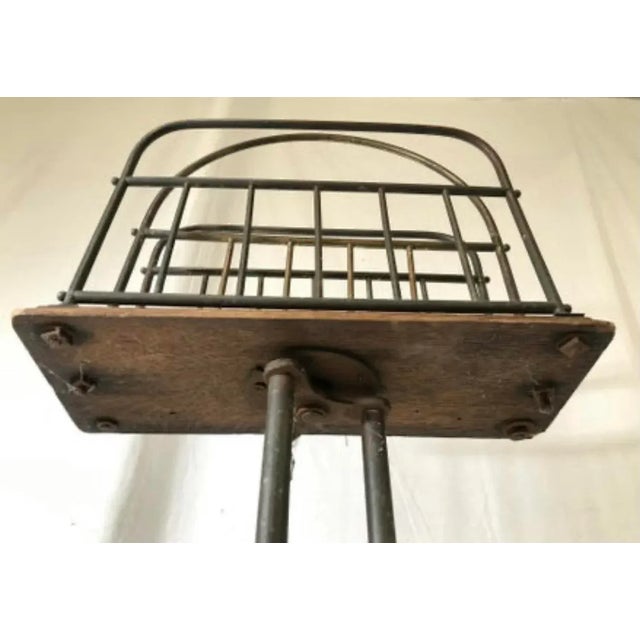 Wood Antique Magazine Rack Arts and Crafts For Sale - Image 7 of 8