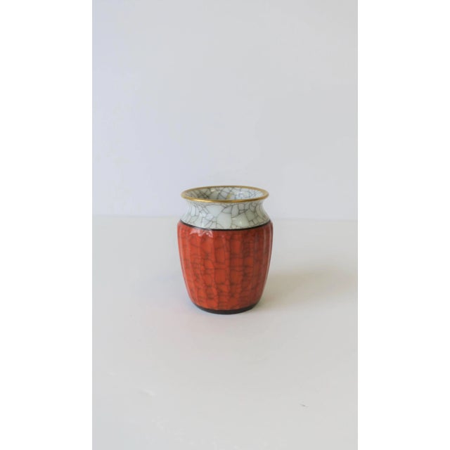 Mid-Century Modern Mini Danish Ceramic Vase For Sale - Image 3 of 12