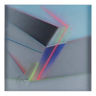 Kal Mansur, Abstract Blue Sojourn One Wall Sculpture, 2025, Acrylic For Sale