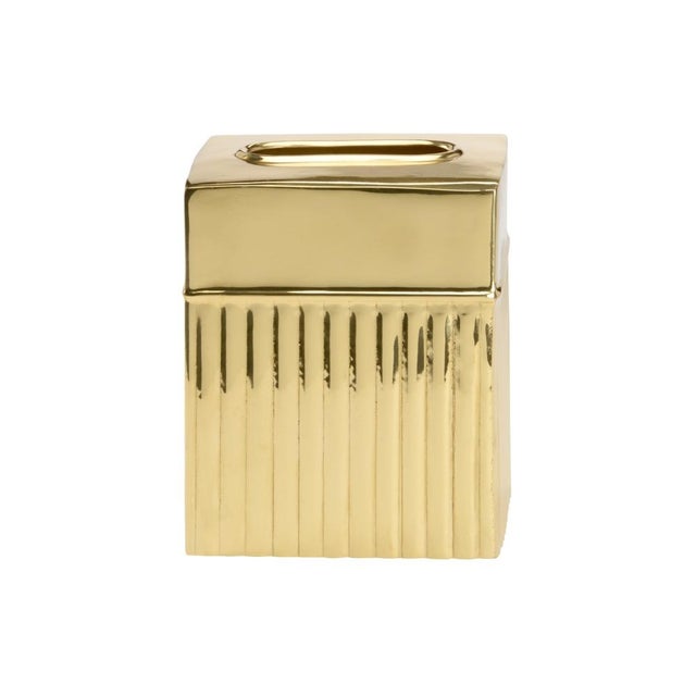 Contemporary Wildwood Wallace Tissue Box - Brass For Sale - Image 3 of 7