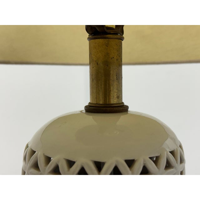 Brass Late 20th Century Frederick Cooper Blanc De Chine Table Lamps, Pair For Sale - Image 8 of 12