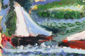 'Fresh Breeze, Monterey Bay' by Robert Canete, Post-Impressionst Seascape, Circa 2000