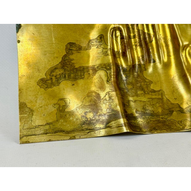 Brass Piura Wall Plaque or Relief attributed to Barbro Bäckström, 1978 For Sale - Image 10 of 11
