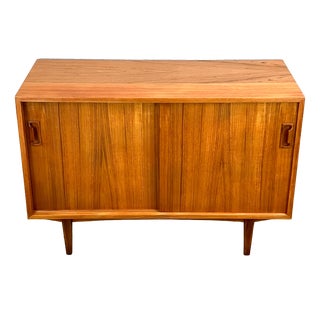 Sideboard with Sliding Doors in Teak, 1960s For Sale