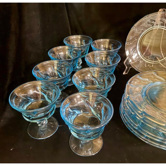 Mid 20th Century Fostoria Jamestown Blue Glassware Set - 25 pcs For Sale - Image 12 of 12