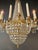 Metal Antique Italian Empire Revival Brass and Crystal Chandelier Candle Holders For Sale - Image 7 of 14