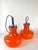 Vintage Orange Glass Pendant Lamp, Germany, 1970s For Sale - Image 13 of 17