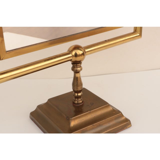 Brass Dressing Table Mirror Pivoting Mirror on Stand Chairish