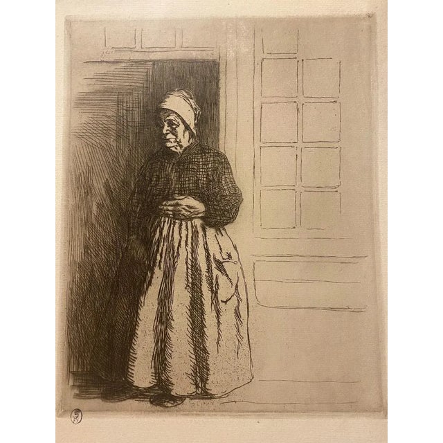 Figure of Woman is an original artwork realized by the artist Charles Huard (1874-1965). Original etching on ivory paper....