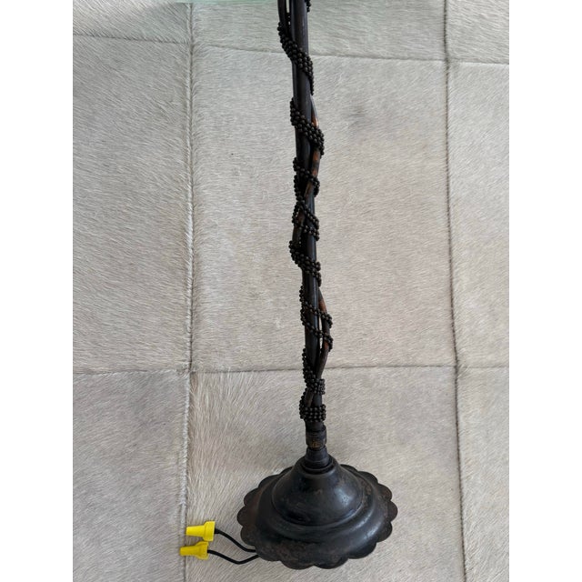 1990s 1990s Custom Art Glass and Bronze Pendant Light by Michael McEwen For Sale - Image 5 of 12