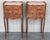 Early 20th Century Pair of Louis XVI Style Marble-Top, Bronze and Walnut Nightstands For Sale - Image 16 of 18