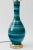 Mid-Century Modern 1960s Italian Turquoise & Indigo Striped Glaze Ceramic Lamp For Sale - Image 3 of 5