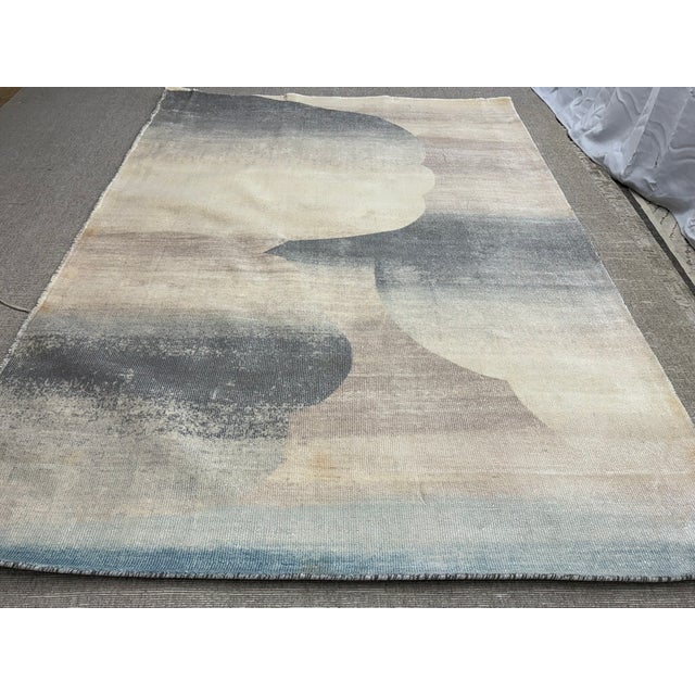 West Elm Ombre Sky Rug – 6x9 Wool & Viscose Blend | Handwoven For Sale - Image 16 of 18