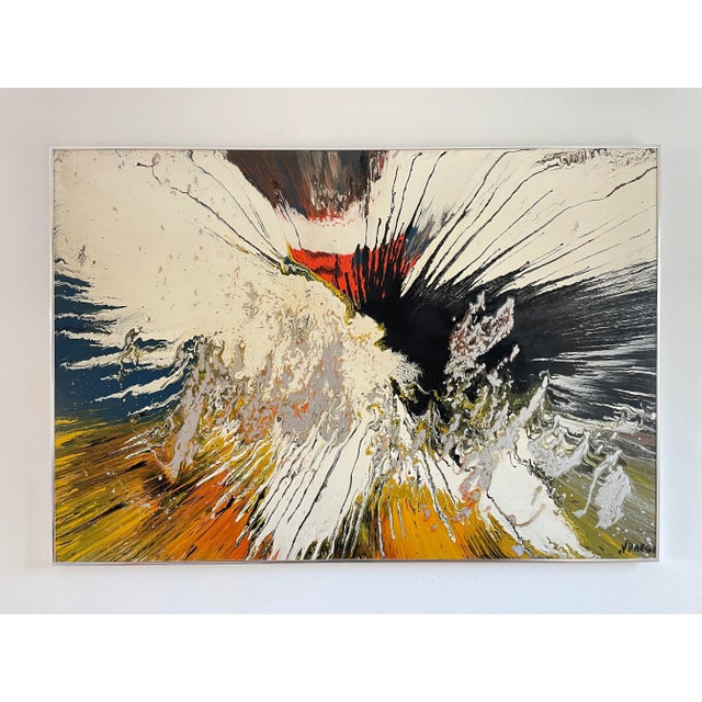 Mid-Century Modern Multicolored Abstract Expressionist Signed Painting For Sale - Image 13 of 13