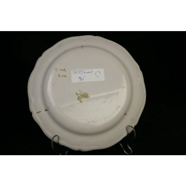 Saint-Clément Luneville Faience Plate, 1820 - France For Sale - Image 10 of 10