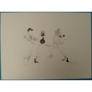 François Boucheix, Les Coqs Musiciens, Lithograph For Sale