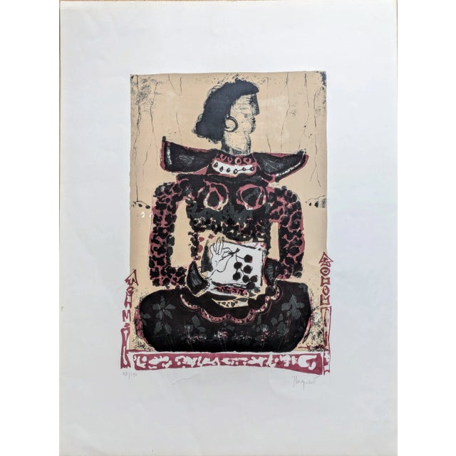 James Coignard, Portrait, Hand-Signed Color Lithograph, 1980s For Sale - Image 9 of 9