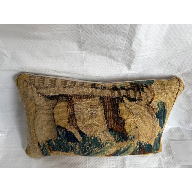 17th Century Brussels Portrait Tapestry Pillow For Sale In Los Angeles - Image 6 of 7