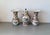 Set of Three Handworked Polychrome Boch Faience Vases, Premium Belgian Garniture Set For Sale - Image 6 of 11