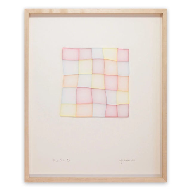 Contemporary Abstract Ink on Cast Acrylic Painting "Fluid Order 3" by Tom Henderson For Sale - Image 6 of 6