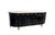 Black Louis XVI Style Ebonized Enfilade Buffet With Carrara Marble Top Bronze Mounts For Sale - Image 8 of 12