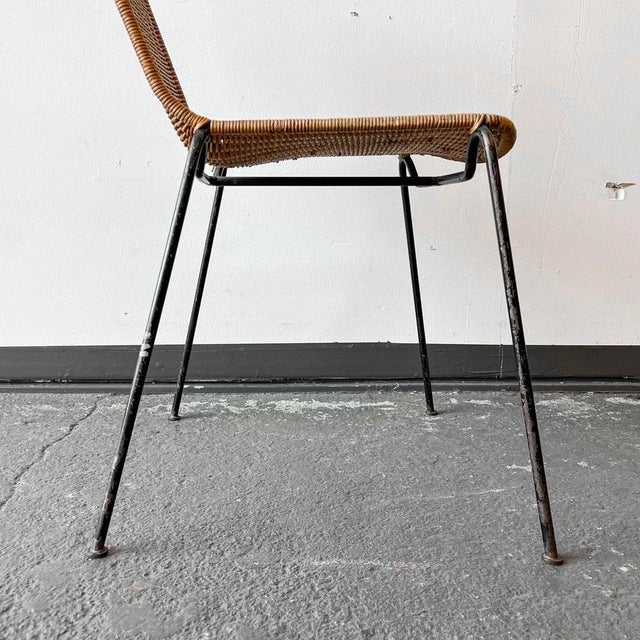 Vintage Metal and Wicker Chair For Sale - Image 18 of 18