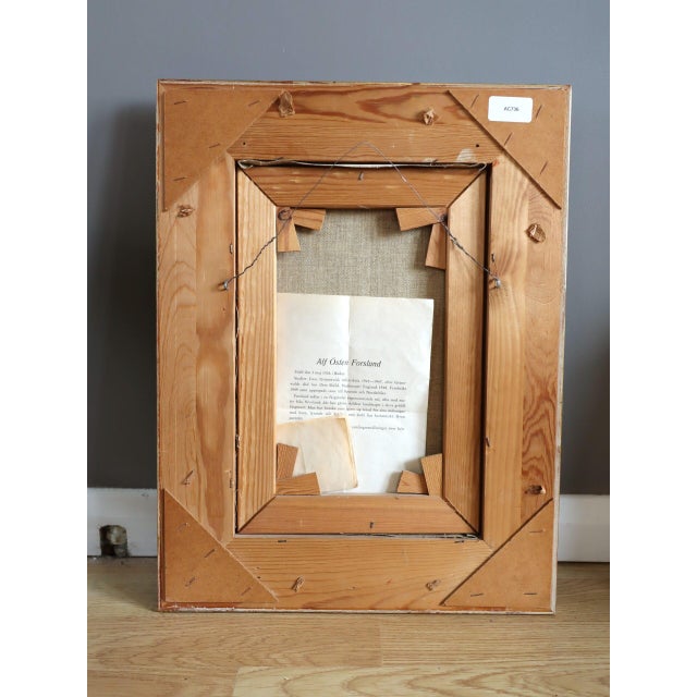 Mid-Century Modern 'Hushed Trees' Vintage Original Landscape Oil Painting, Framed For Sale - Image 12 of 12