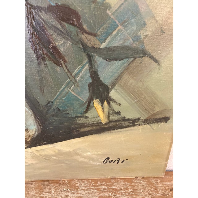 Shabby Chic Vintage Floral Oil on Canvas Painting For Sale - Image 3 of 10