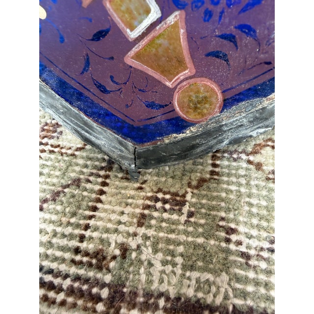 Metal Stained Glass Heraldry Shields, Set of Three For Sale - Image 7 of 12