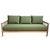 Green Outdoor Teak & Fern Green Sofa For Sale - Image 8 of 13