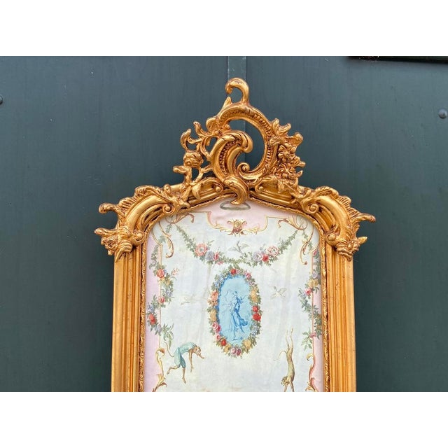 French 1970s French Louis XVI Gold Beech Wall Artwork Framed - 1 Piece For Sale - Image 3 of 13