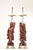 Vintage Pair Of Carved Hard Wood Chinese Figural Table Lamps With Brass Hardware For Sale - Image 9 of 12