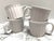 Contemporary Large Textured White Ceramic Mugs or Cups, Set of Four For Sale - Image 3 of 7