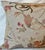 English Large Bolster Pillow Decorated With a Delicate Water Color Look Floral Pattern of Soft Pinks, Greens & Oranges - Made in the U K For Sale - Image 3 of 12
