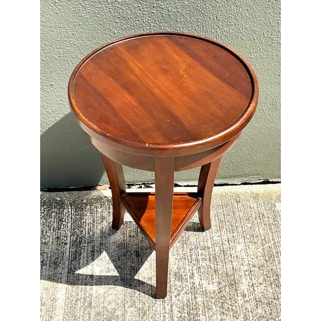 Brown Vintage Sarreid Mahogany Drinks Table For Sale - Image 8 of 12