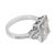 Vintage Gia 1.72 Carat Rectangular Cut Diamond 14k White Gold Ring, Size 5.25 For Sale - Image 4 of 8