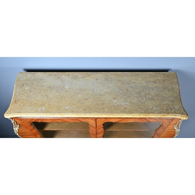 Small Marquetry Display Bookcase, 1890s For Sale - Image 5 of 18